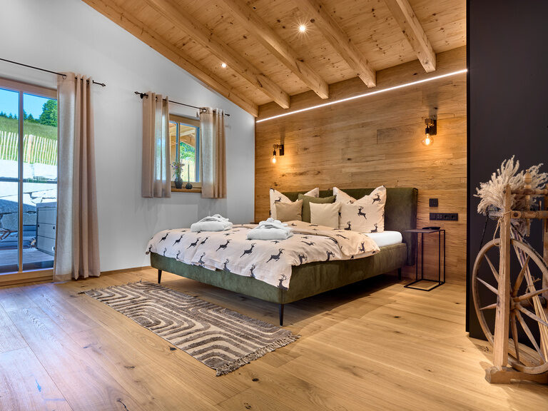 Chalet Rosi Schlafzimmer Doppelbett Chalet Rosi Schlafzimmer Doppelbett